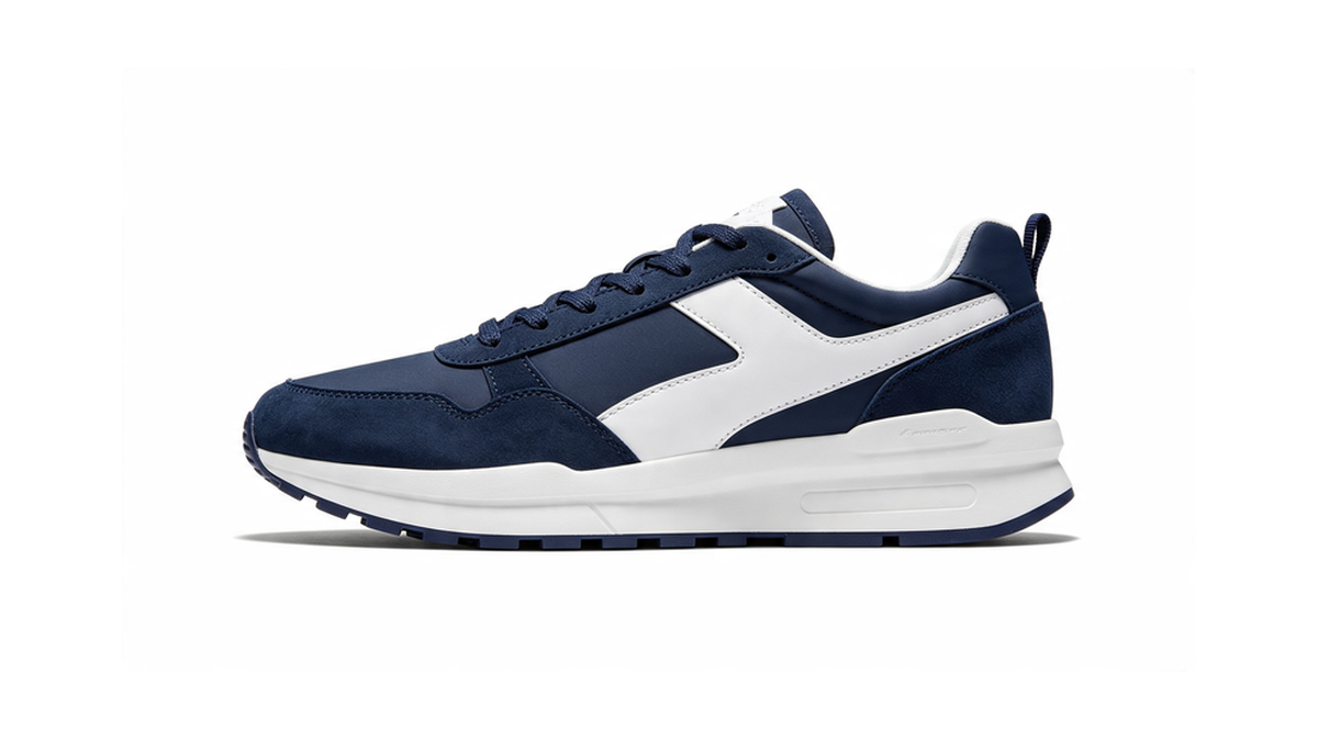Navy Blue and Crisp White Casual Sneaker